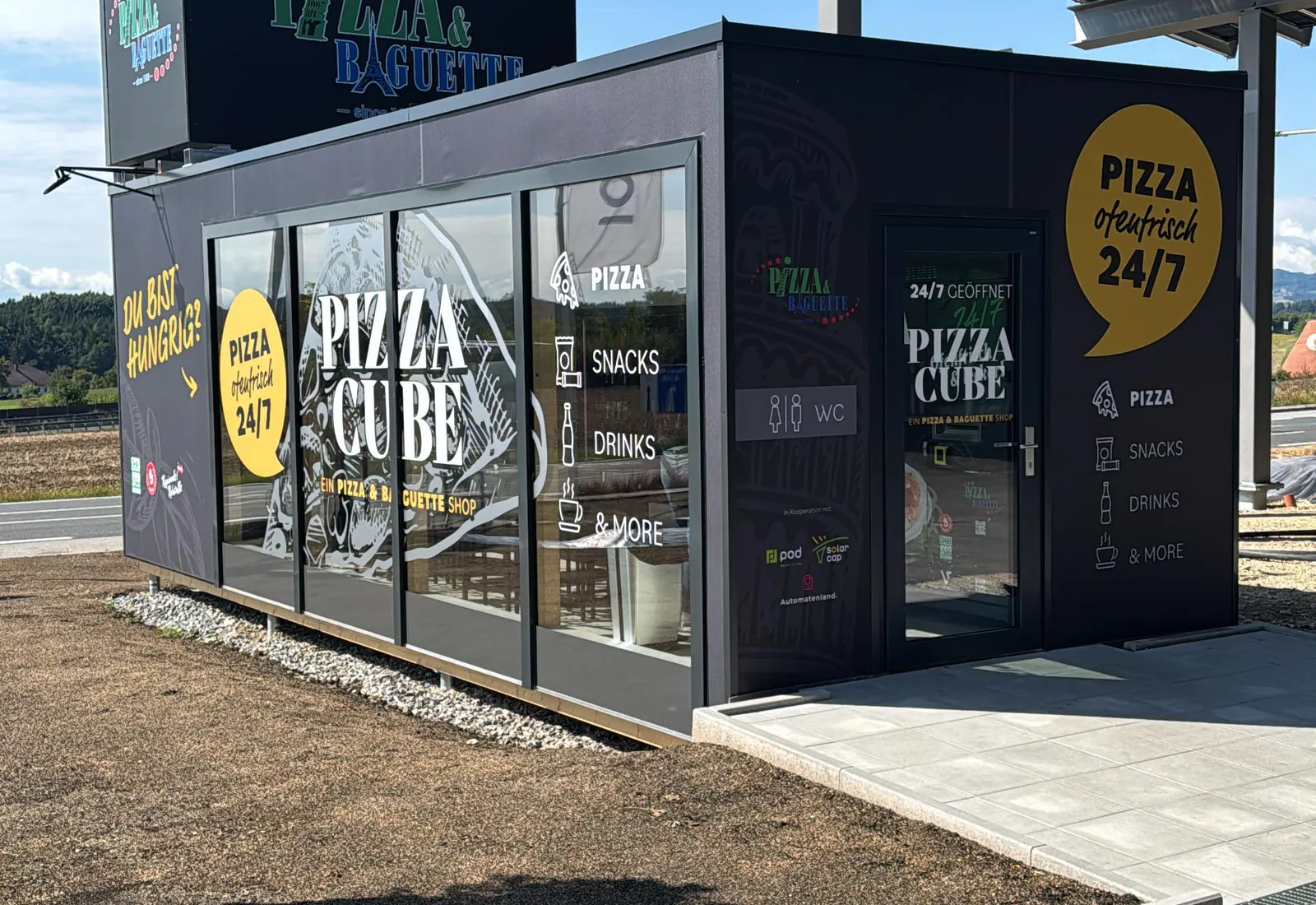 Pizza Cube Pizzaautomat, Standort Meggenhofen
